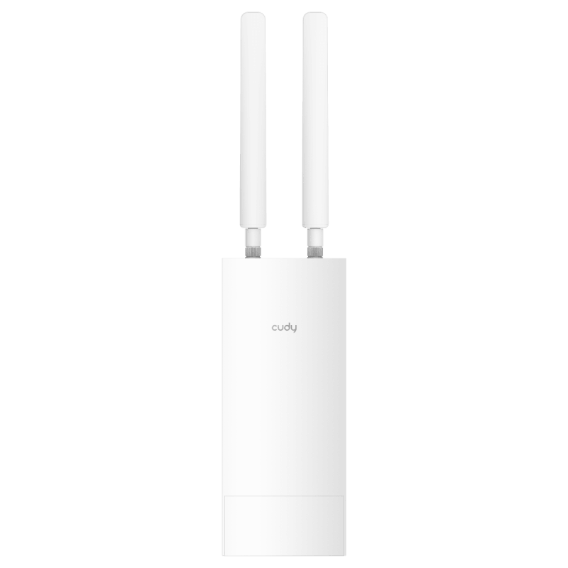 CUDY Outdoor 4G LTE AC1200 WiFi Router, Cat.4, 300Mbps +  867Mbps Wi-Fi, build-in 4G LTE modem, lightning protection, IP65 Waterproof, 10/100M RJ45, 2 x Detachable 4G Antennas, 24V passive PoE adapter included, Cudy Mesh Support, Zerotier/Wireguard/OpenVPN/IPSec/L2TP/PPTP VPN, DNS over