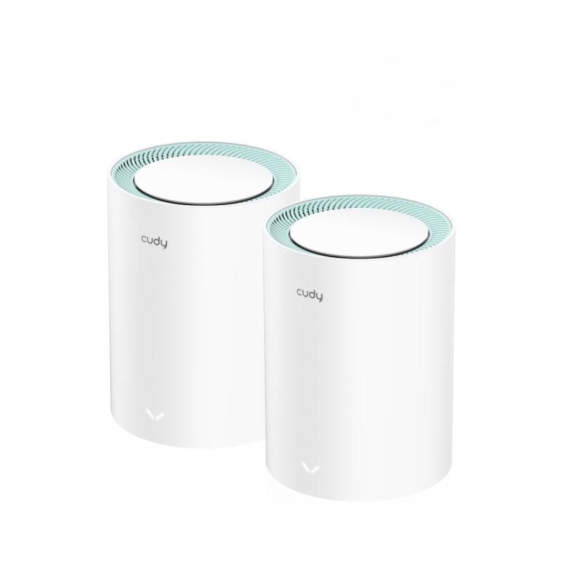 Sistem Mesh dual band wireless Gigabit Cudy ROUT-WLESS-M1300/2-CDY, 2.4/5 GHz, 867 Mbps, 120 m, 2 dispozitive