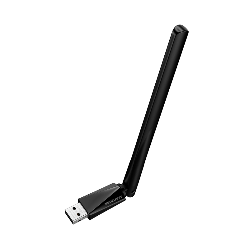 Adaptor Mercusys Bluetooth 5.4 USB Long Range, dimensiuni 55.8 × 16.8 × 150.5 mm