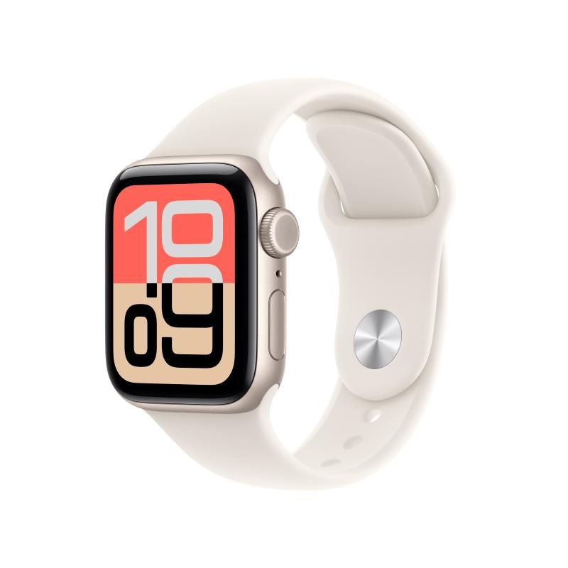 Apple Watch SE 3 GPS + Cellular 40mm Starlight Aluminium Case with Starlight Sport Band - M/L