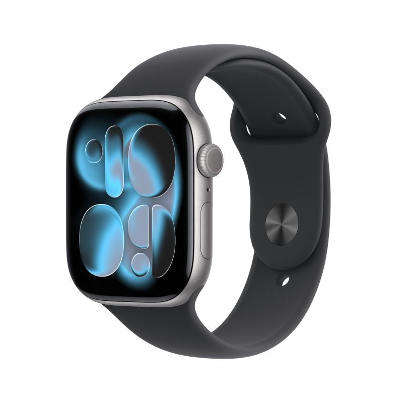 Apple Watch Series 11 GPS 46mm Space Grey Aluminium Case with Black Sport Band - M/L