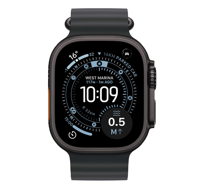 Apple Watch Ultra 3 GPS + Cellular 49mm Black Titanium Case with Black Ocean Band