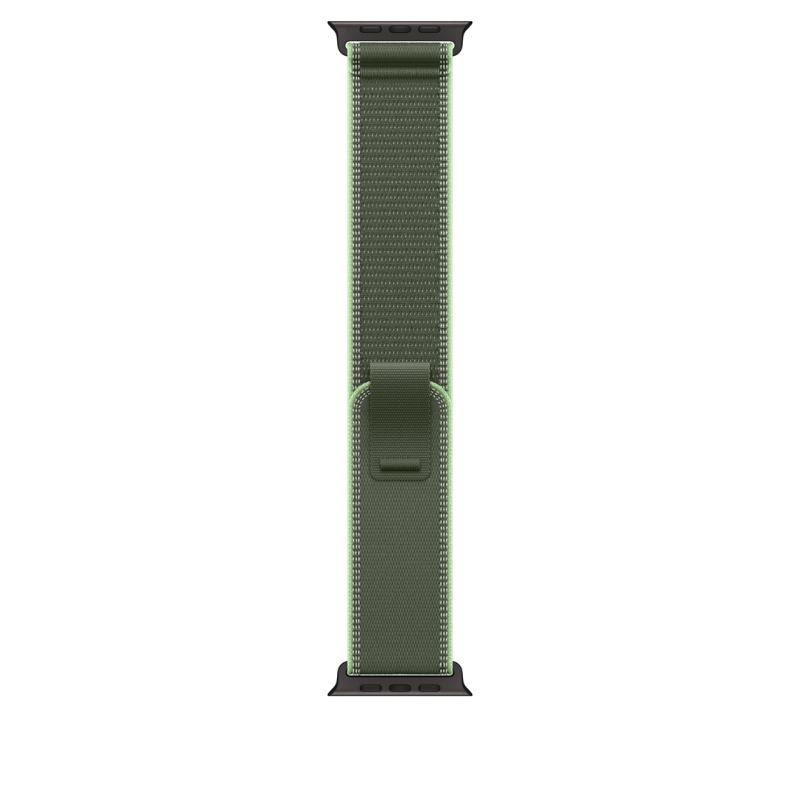 Apple Watch 49mm Green/Neon Trail Loop - M/L - Black Titanium Finish