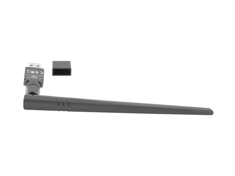 Adaptor USB placă rețea wireless  NC-0300-WIE N300, 1x antenă internă + 1x externă