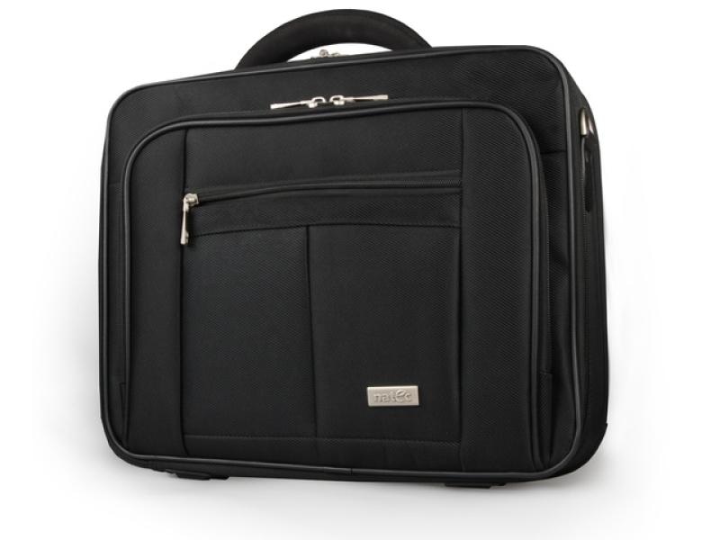 Geanta laptop Natec Boxer, compatibilitate dimensiune laptop 15.6"-16", 3 compartimente, material Nylon 1680D, negru