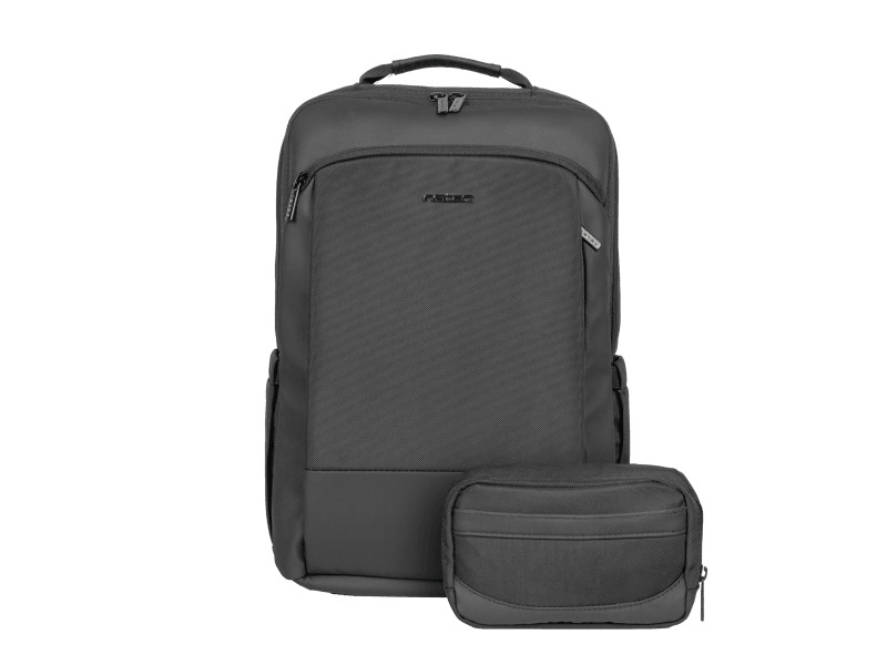 Rucsac laptop Natec Kudu Plus, compatibilitate dimensiune laptop 15.6", 2 compartimente, capacitate 16L, material Polyester 1680D, negru