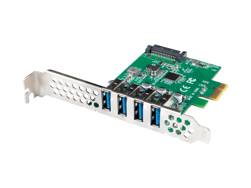 Placă PCI Express x1  4x USB-A 3.1 Gen1 low-profile