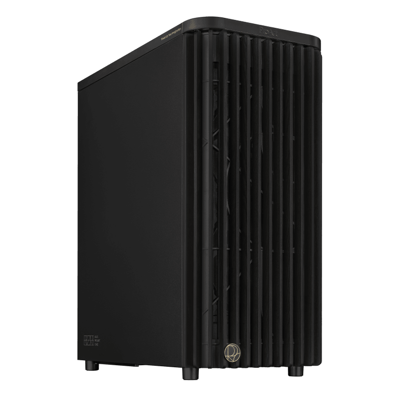 Carcasa ASUS PROART PA401 WOOD EDITION METAL PANEL Mid Tower ARGB NEGRU, Sloturi Expansiune 7, Drive Bays: 2x3.5" 2x2.5"/3.5", Ventilatoare Suportate: 5 (spate: 1x120mm, fata: 2x140mm sau 2x160mm, sus: 2x120mm sau 2x140mm), Ventilatoare Incluse: 2 (fata: 2x160mm), Fan Hub preinstalat, Format Placa