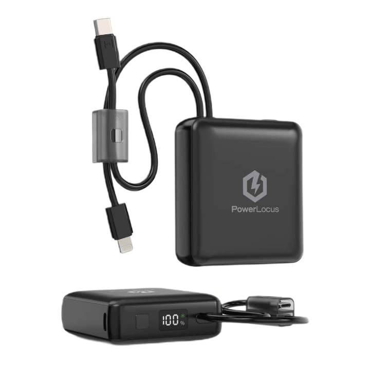 Baterie externa PowerLocus 10000mAh, capacitate: 10.000 mAh/3,85 V/38,5 Wh, tip baterie: Li-Polymer, negru