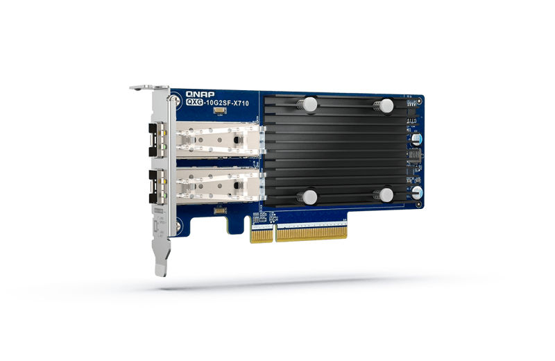 QNAP QXG-10G2T-X710 Two Port 10GbE Network Card with SR-IOV and iSCSI, Block-Based and Supports Multiple Virtual Disk Modes