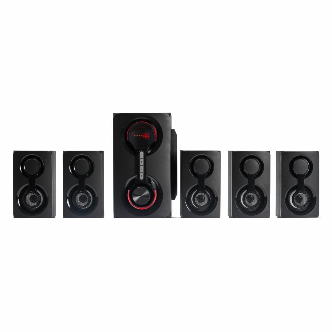 Boxe Serioux 5.1 SoundRise 51105W, putere totala 105W RMS, tip 5.1, sateliti 5 x 15W, subwoofer 30W, Conectivitate: Bluetooth, USB, AUX, SD, Radio FM, negre, SRXS-51105W
