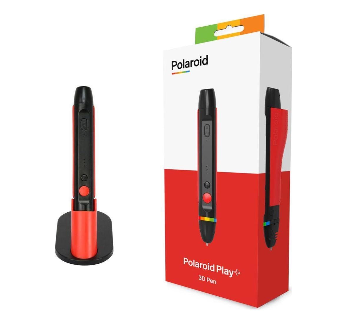 Stilou 3D POLAROID PLAY, foloseste filament PLA 1.75mm, varsta recomandata: 14+, oprire automata, alimentare prin cablu USB, putere alimentare: 5.0V, 2.0A, Adaptorul USB nu este inclus, continut pachet: 1 xStilou 3D Polaroid Play, 1 x cablu USB 1.5m, 4 x filament de 5m diverse culori, 1 x ghid