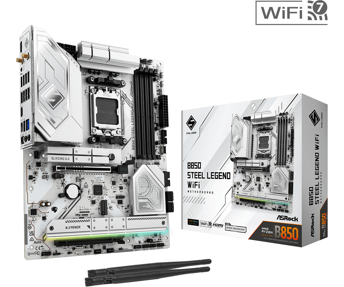 Placa de bază ASRock B850 STEEL LEGEND WIFI AM5