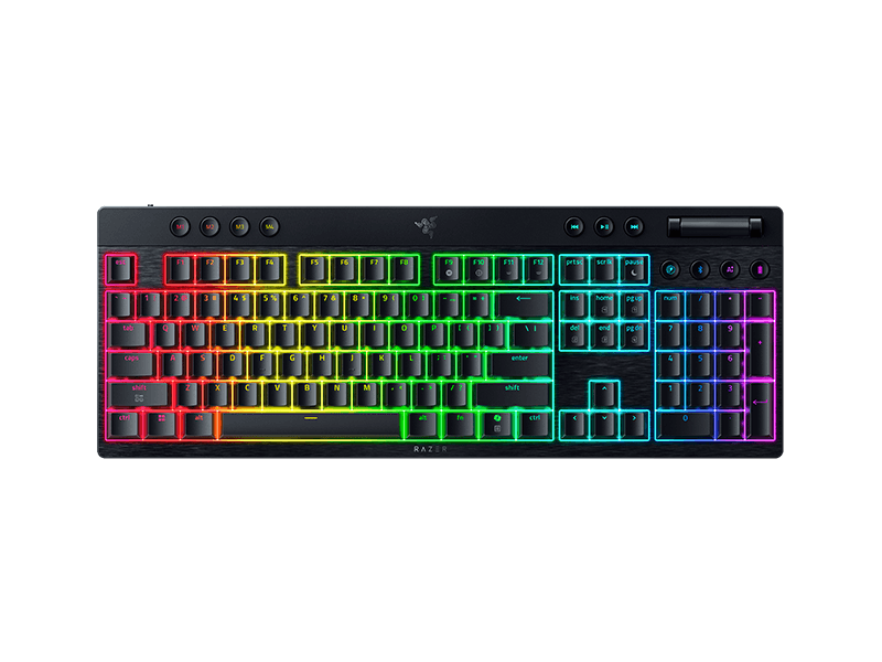 Tastatura mecanica wireless Razer Blackwidow V4 Low profile HyperSpeed, switch Razer™ Low-profile Mechanical Switches (Yellow Linear Switch), 110 taste, iluminare Razer™ Chroma RGB, negru