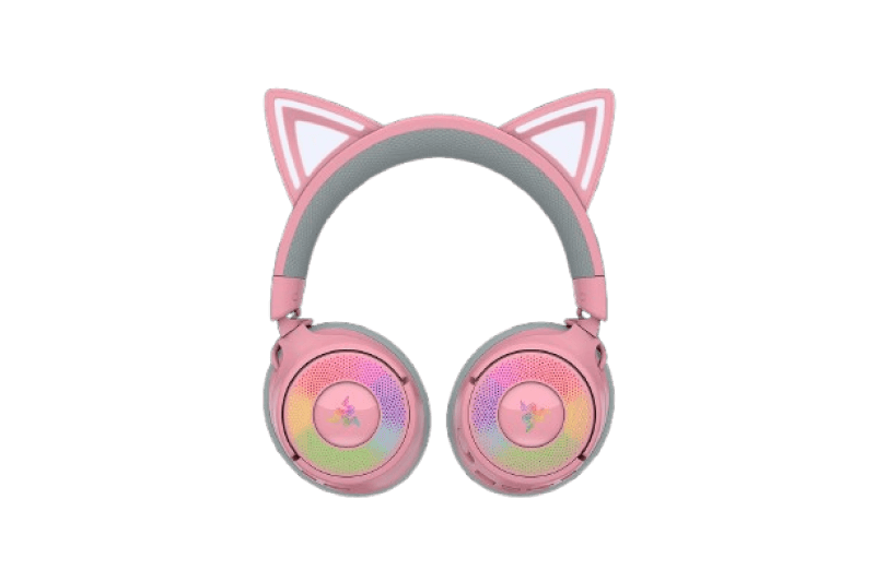 Casti wireless Razer Kraken Kitty V3 Pro, THX Spatial Audio, iluminare RGB, frecventa raspuns 20 Hz - 28 kHz,  microfon detasabil unidirectional, roz