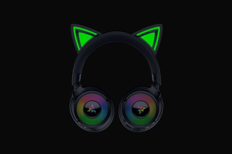 Casti wireless Razer Kraken Kitty V3 Pro, THX Spatial Audio, iluminare RGB, frecventa raspuns 20 Hz - 28 kHz,  microfon detasabil unidirectional, negru