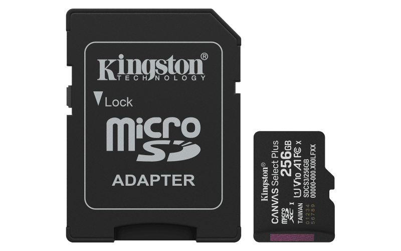 Card de Memorie MicroSDXC Kingston 256GBCanvas Select PlusCu Adaptor