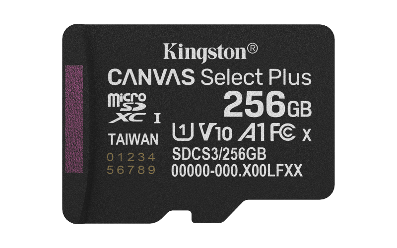 Card de Memorie MicroSDXC Kingston256GBCanvas Select PlusFara Adaptor