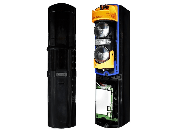 Bariera de protectie perimetrala Optex SL-100TNR cu 1 canal, distanta de detectie 30m, alimentare cu baterii