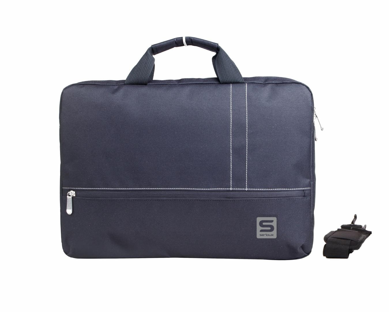 Geanta notebook Serioux, SRX-8915, dimensiuni: 42 x 4.5 x 29.5 cm, compartiment laptop: max 15.6", curea de umar ajustabila, material poliester
