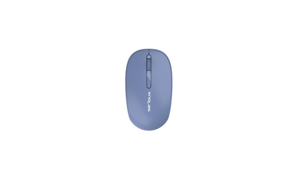 Mouse Serioux Spark 215 Wireless Albastru, Senzor: Optic, DPI: 1000, conexiune: Dongle USB 2,4 GHz, banda de frecventa: 2,4 GHz, click silentios, alimentare: 1 baterie AA inclusa, 1,5 V, cerințe OS: Win, Mac, Vista
