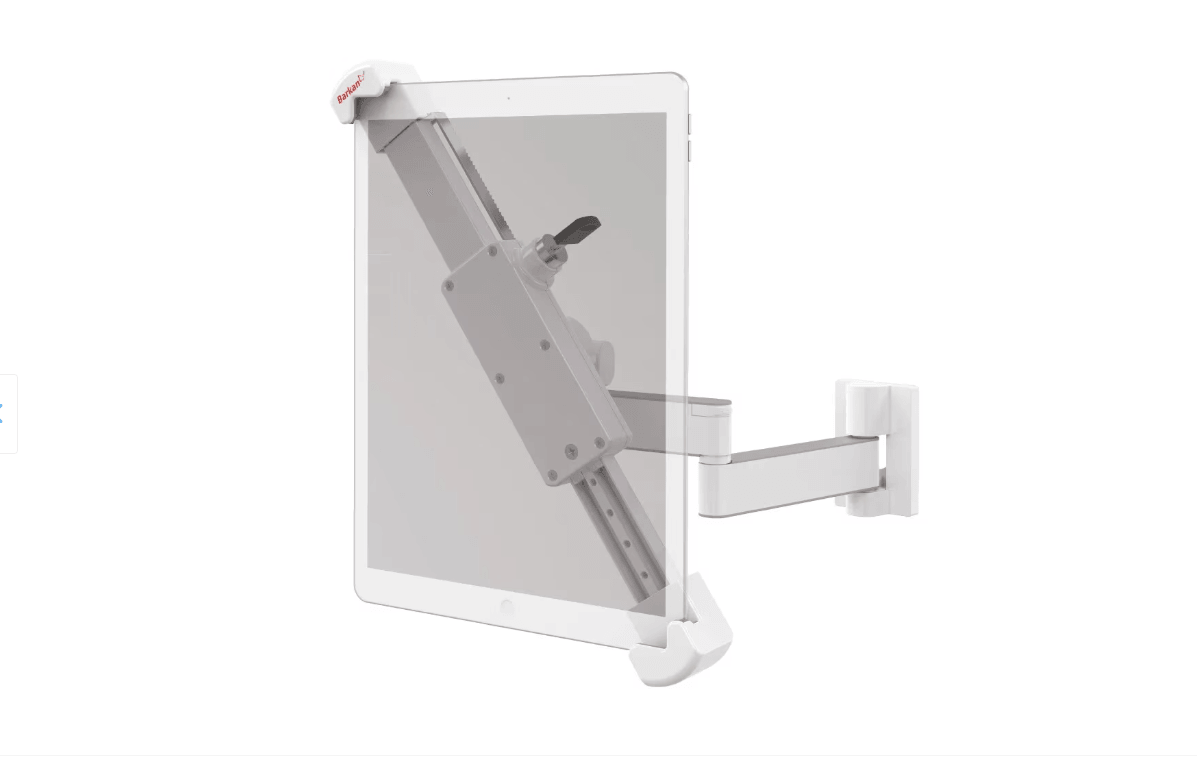 Stand tableta si telefon mobil Barkan T72VL, 7" - 14"/ 18-36 cm, Greutate maxima 5.6kg, Culoare: Alb.