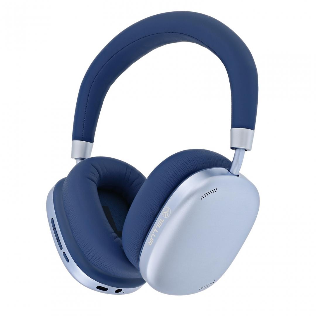 Casti Bluetooth Tellur Shade, frecventa difuzor 20Hz - 20KHz, timp de redare până la 50 de ore ANC OFF, până la 36 de ore ANC ON, albastru