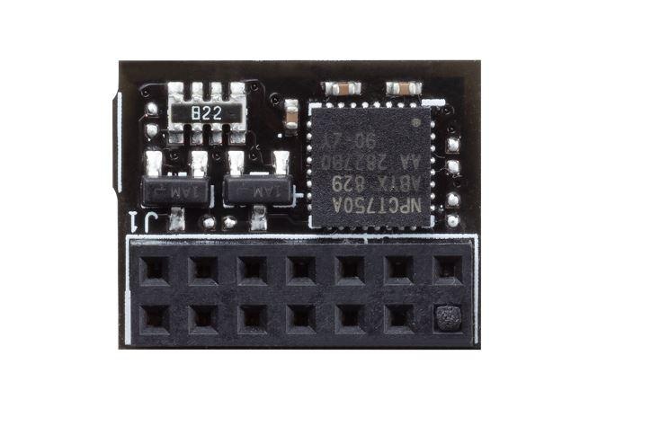 ASUS TPM-SPI Securely Sore Key Windows 11  Improve your Computer's Security The TPM-SPI card securely store keys, digital certificates, passwords, and data. It helps enhance the network security, protects digital identities, and ensures platform integrity. Designed with 14-1 pin and SPI interface
