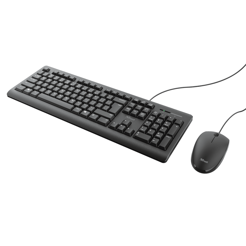 Kit tastatura + mouse Trust Primo, wired, negru