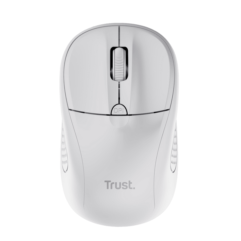 Mouse Trust Wireless Optical rezolutie maxima 1600 DPI, 4 butoane, 2 baterii tip AAA, alb