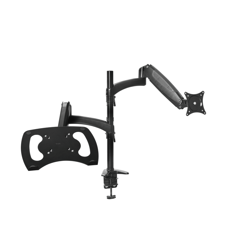 Brat monitor/laptop Trust Mara, greutate maxima suportata 16 kg, VESA 75x75mm, 100x100mm, dimensiune maxima laptop 32 "