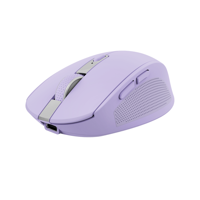 Mouse Trust Ozaa compact, rezolutie maxima 3200 DPI, interfata USB-A, USB-C, mov