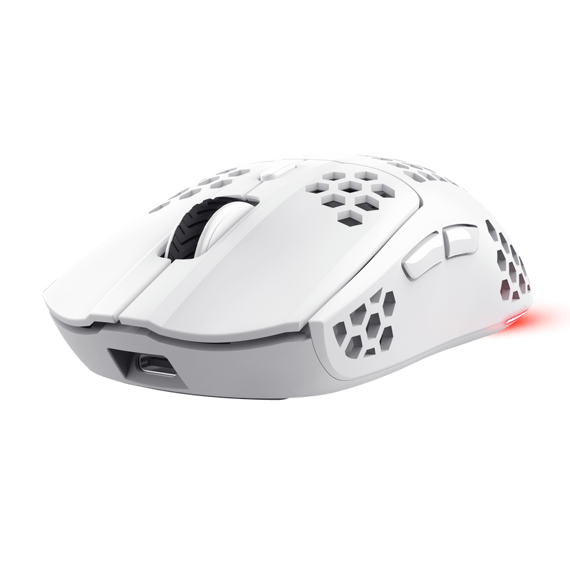 Mouse wireless Trust GXT 929W Helox, rezolutie maxima 4800 DPI, 6 butoane, alb