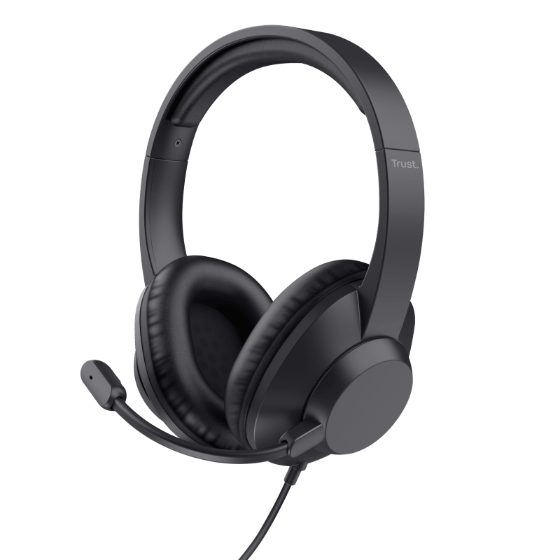 Casti cu fir Trust Ayda Max, interfata 3.5mm, frecventa raspuns 20 Hz, 20.000 Hz, negru