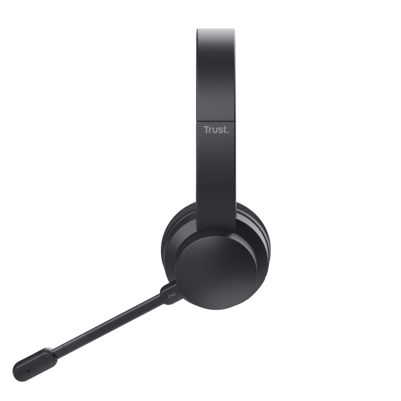 Casti Trust Ayda wireless ENC, conectivitate 3.5mm, USB-C, frecventa raspuns 20 Hz, 20.000 Hz, senzitivitate 90 dB, negru
