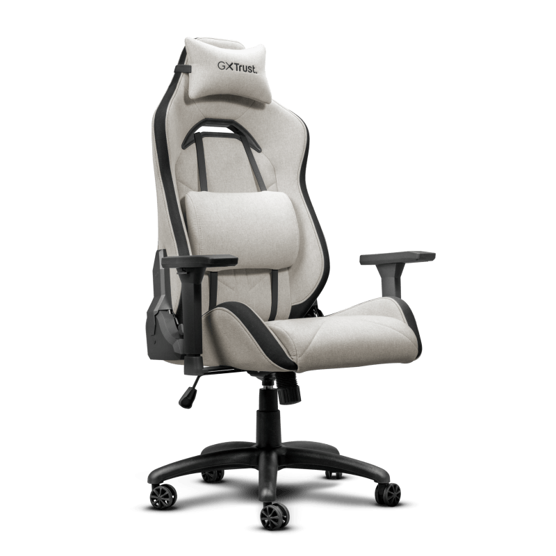 Scaun gaming Trust GXT 723B Ruya Comfortable, 5 roti, ridicare pe gaz clasa 4, adjustabil pe inaltime, material elastic fabric, greutate maxima suportata 150 kg, negru