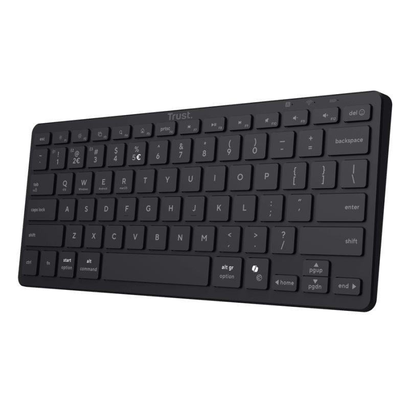 Tastatura Trust Nado 2 Wireless, 13 taste media, material ABS, negru