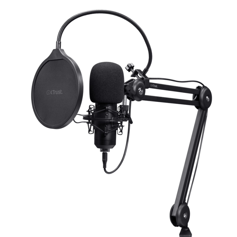 Microfon Trust GXT 270 Emita II+ cu brat, negru