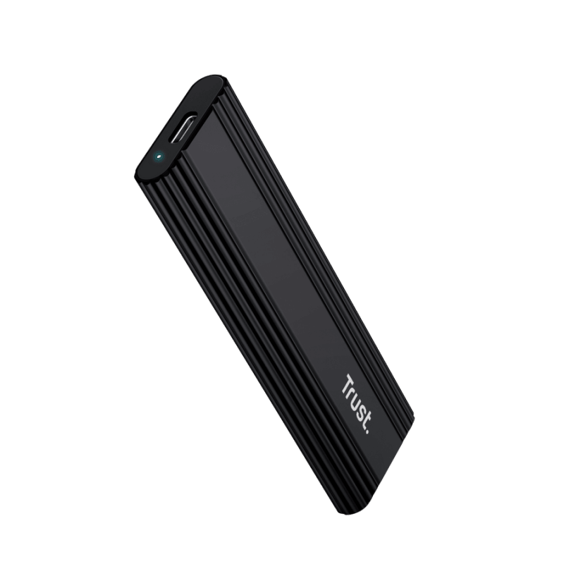 Enclosure Trust USB-C M.2 SSD, conectori USB-C, USB-A, viteza USB 10000 Mbps, lungime cablu 10cm, negru