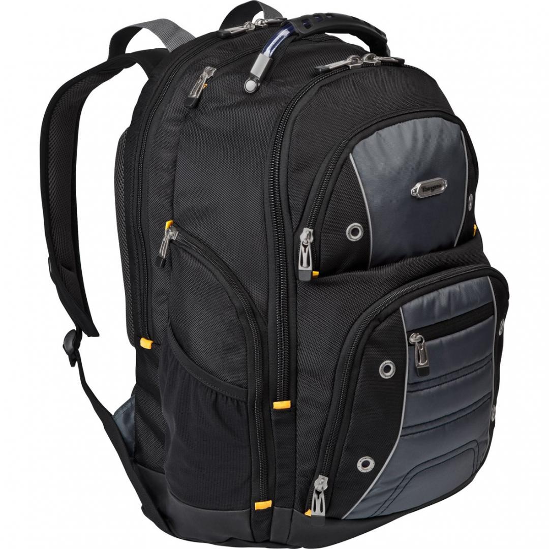 Rucsac laptop Targus Drifter, pentru laptopuri de pana la  15.6", material poliester, compartimente: 3 compartimente, 4 buzunare laterale, 3 buzunare frontale si 1 buzunar spate, negru