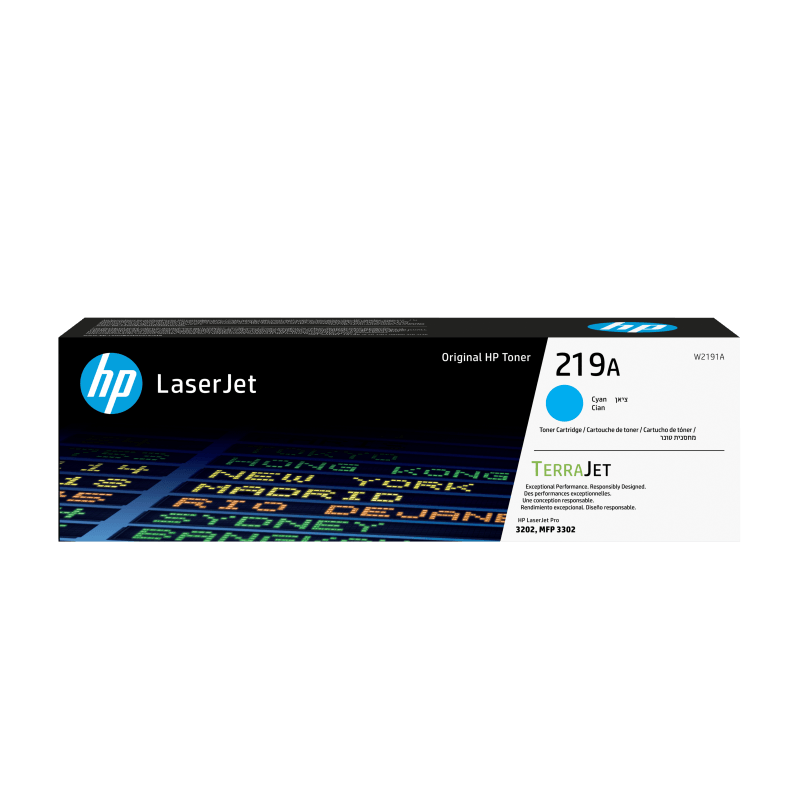 Toner HP W2191A  cyan,1.2 k, nr 219A,HP LaserJet Pro 3201,3204, 3288, 3302
