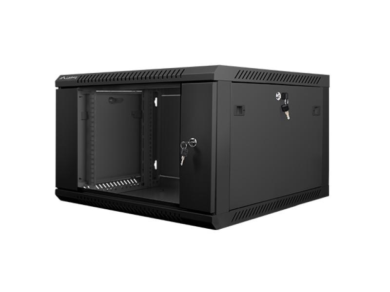 Dulap rack de perete 19", 6U, 600x600 mm, negru, V2