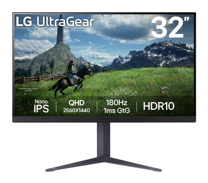 Monitor LG 31.5" 32GS85Q-B.AEU, Diagonal (inch): 31.5, Diagonal (cm): 80, Aspect ratio: 16:9, Panel: IPS, Resolution: 2560x1440, Refresh Rate: 180Hz, Response time GtG: 1ms, Brightness (max): 350 cd/m², Contrast (static) : 1000:1, Viewing angle: 178°/178°, Color Gamut Type: DCI-P3, Color Gamut