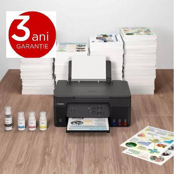Multifunctional inkjet color CISS Canon PIXMA G2430, dimensiune A4(Printare, Copiere, Scanare), viteza 11 ipm alb-negru, 6 ipm color,rezolutie printare 4800x1200 dpi, imprimare fara margini, alimentare hartie 100 coli, scanner CIS rezolutie 600x1200 dpi, copiere multipla 99 copii, Zoom 25%-400%