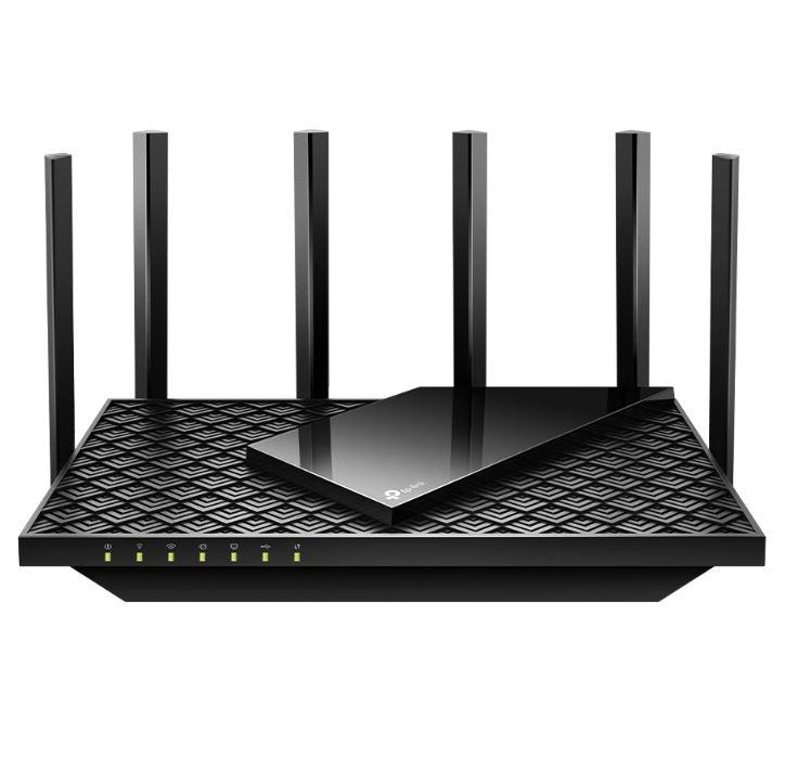 TP-LINK AX5400 Dual-Band Gigabit WI-FI6 Router, ARCHER AX72 PRO, Standarde wireless: IEEE 802.11ax/ac/n/a 5 GHz, IEEE 802.11ax/n/b/g 2.4 GHz, Viteze wireless: 5 GHz: 4804 Mbps (802.11ax, HE160), 2.4 GHz: 574 Mbps (802.11ax), Acoperire: 3 camere, 6 x antene externe, 4×4 MU-MIMO, OFDMA, Mod router