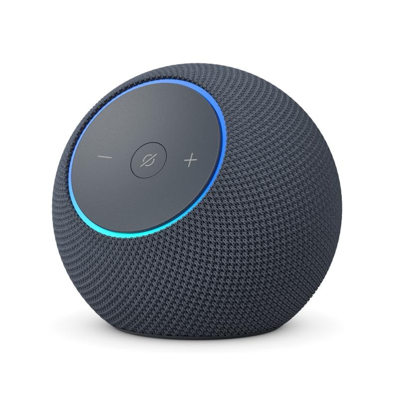 Amazon Echo Dot Max. Virtual assistant: Amazon Alexa, Shape: Spheric, Product colour: Black. Connectivity technology: Wireless, Wi-Fi standards: 802.11a, 802.11b, 802.11g, Wi-Fi 4 (802.11n), Wi-Fi 5 (802.11ac), Wi-Fi 6 (802.11ax), Wi-Fi 6E.... Power source type: Battery. Width: 110 mm, Depth: 110