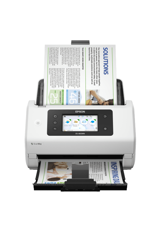 EPSON DS-800WN DESKTOP A4 SCANNER, Rezolutie: 600 DPI x 600 DPI, Formate acceptate: A4 (21.0x29.7 cm), A5 (14.8x21.0 cm), A6 (10.5x14.8 cm), B6, A3 with stitching function, Letter, Business cards, Plastic cards, envelope, B4, B5, Letter Legal, Sursa lumina: ReadyScan LED technology, Color