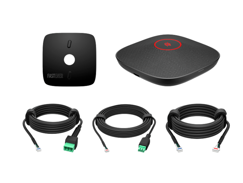 HP Poly Studio A2 Black Table Microphone w/ Mounting Plate I/O cables