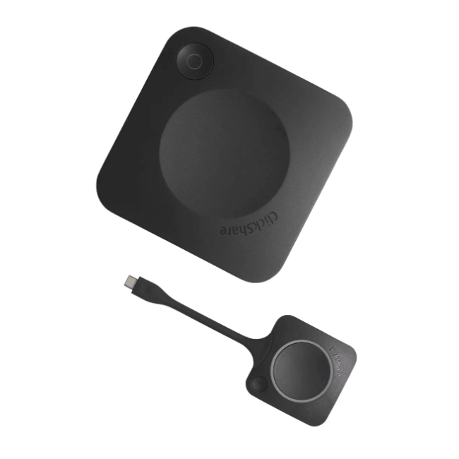 Barco ClickShare C-10 wireless presentation - brings interactive wireless presentation to any meeting space. Content sharing is simple, with just one click on the ClickShare Button (Windows or Mac) or the ClickShare App (laptop, mobile or tablet). Start presenting within seconds: no cables, no