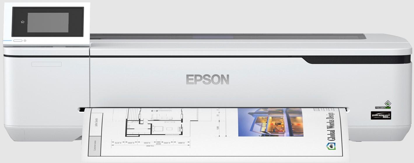 Plotter Epson Surecolor SC-T2100, Imprimanta large format 24" (A1 ) in 4 culori, rezolutie maxima de listare 2.400 x 1.200 dpi, Cerneala Epson Ultrachrome XD2 pigment ink, grosime hartie 0,05mm - 0,27 mm interfata: USB 3.0, Retea, WI-FI, WI-FI direct, Touchscreen color 10.9cm, memorie imprimanta